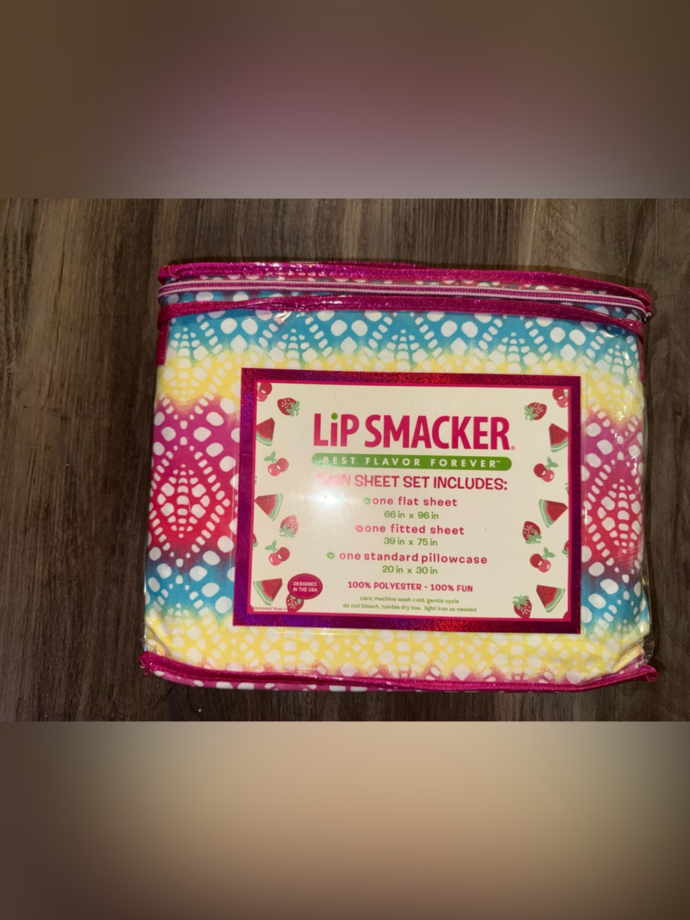 Lip Smacker Best Flavor Forever Twin Sheet Set | NWT
